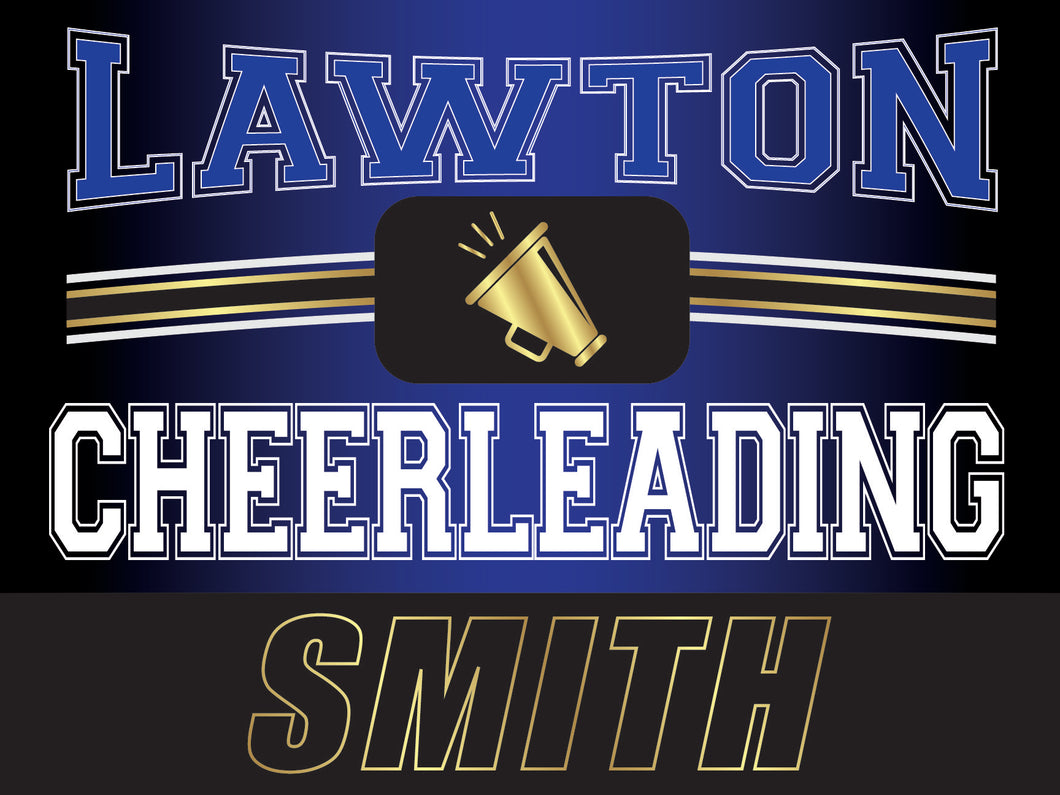Cheerleading yard sign