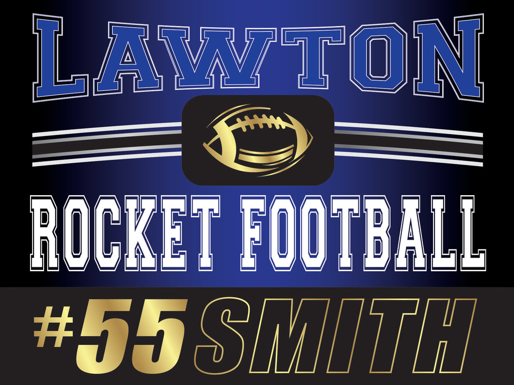 Rocket Football yard sign