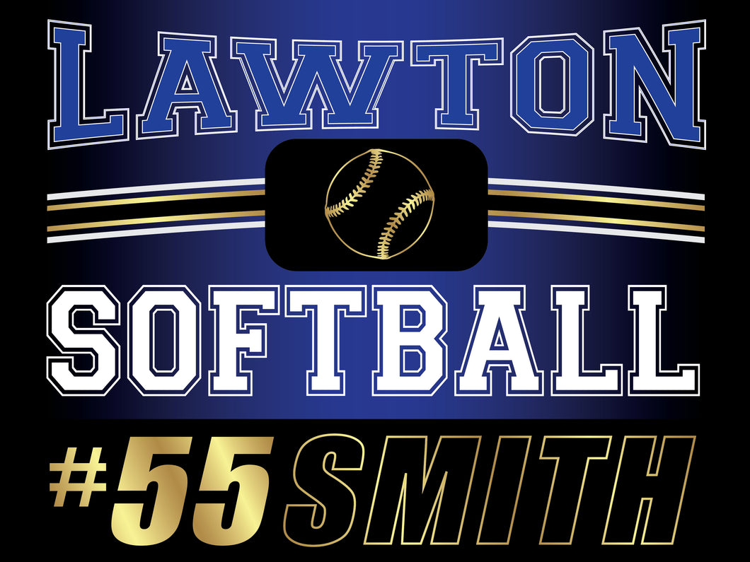 Softball yard sign